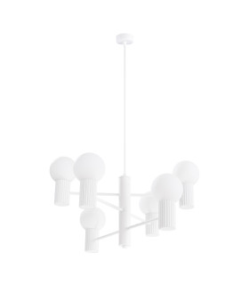 Halo Multi Arm Pendant Ceiling Light White 6x G9-1
