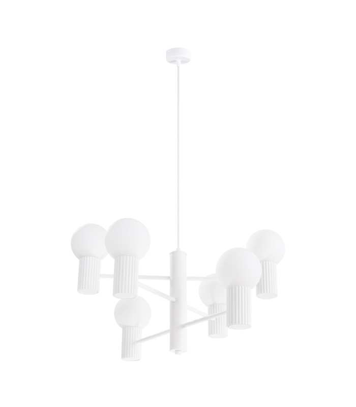 Halo Multi Arm Pendant Ceiling Light White 6x G9-1