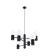 Halo Multi Arm Pendant Ceiling Light Black 6x G9-1