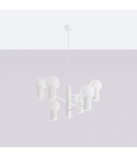 Halo Multi Arm Pendant Ceiling Light White 6x G9-2