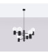 Halo Multi Arm Pendant Ceiling Light Black 6x G9-2