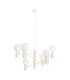 Halo Multi Arm Pendant Ceiling Light Beige 6x G9-1