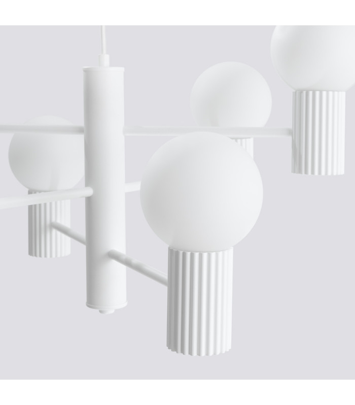 Halo Multi Arm Pendant Ceiling Light White 6x G9-5