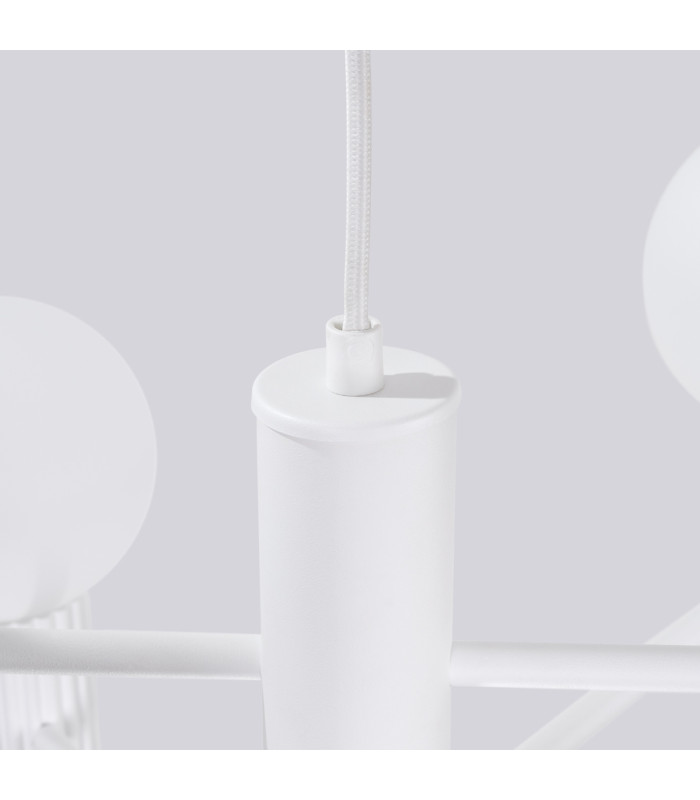 Halo Multi Arm Pendant Ceiling Light White 6x G9-6