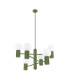 Halo Multi Arm Pendant Ceiling Light Olive Green 6x G9-1