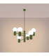 Halo Multi Arm Pendant Ceiling Light Olive Green 6x G9-3