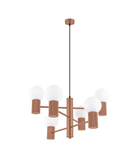 Halo Multi Arm Pendant Ceiling Light Mocha 6x G9-1
