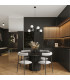 Halo Multi Arm Pendant Ceiling Light Black 6x G9-12