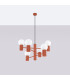 Halo Multi Arm Pendant Ceiling Light Red Ochre 6x G9-2