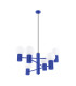 Halo Multi Arm Pendant Ceiling Light Ultramarine 6x G9-1