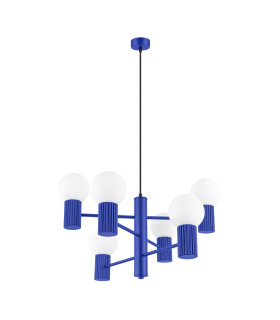 Halo Multi Arm Pendant Ceiling Light Ultramarine 6x G9-1
