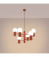 Halo Multi Arm Pendant Ceiling Light Red Ochre 6x G9-3