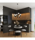Halo Multi Arm Pendant Ceiling Light Black 6x G9-13