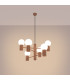 Halo Multi Arm Pendant Ceiling Light Mocha 6x G9-3