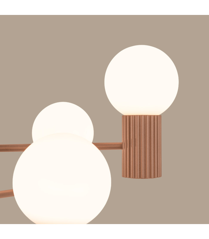 Halo Multi Arm Pendant Ceiling Light Mocha 6x G9-4