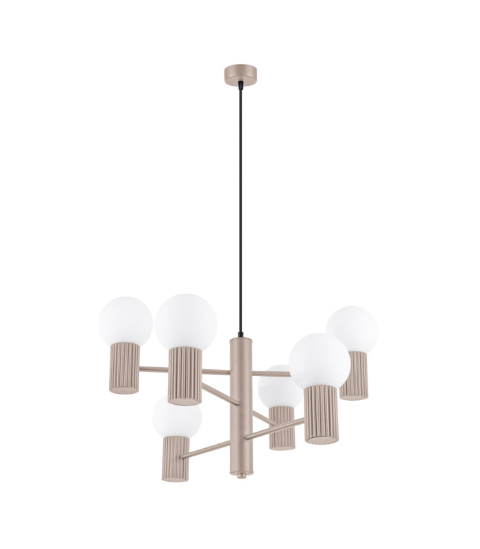 Halo Multi Arm Pendant Ceiling Light Taupe 6x G9-1