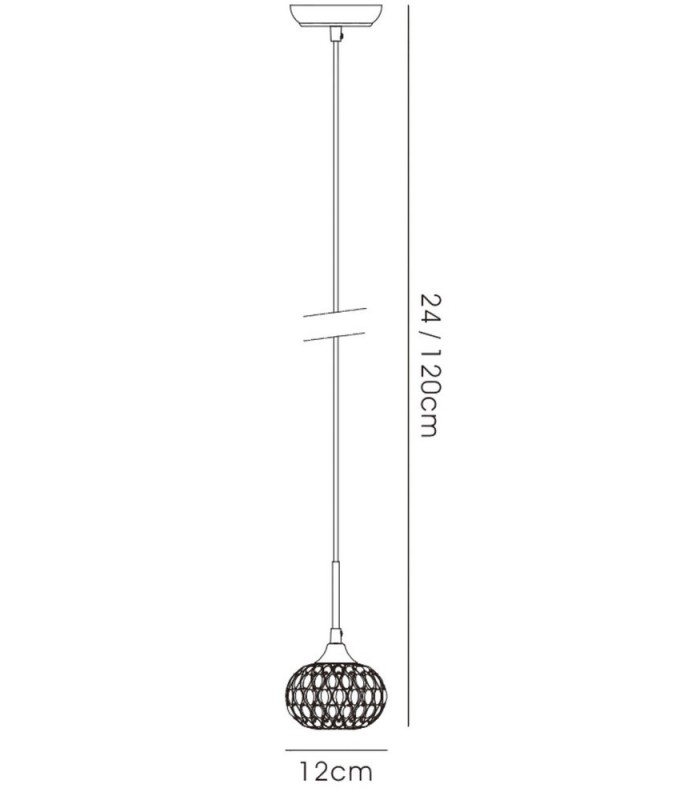Small Ceiling Pendant 1 Light Antique Brass, Clear Glass - 3