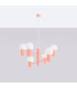 Halo Multi Arm Pendant Ceiling Light Peachy 6x G9-2