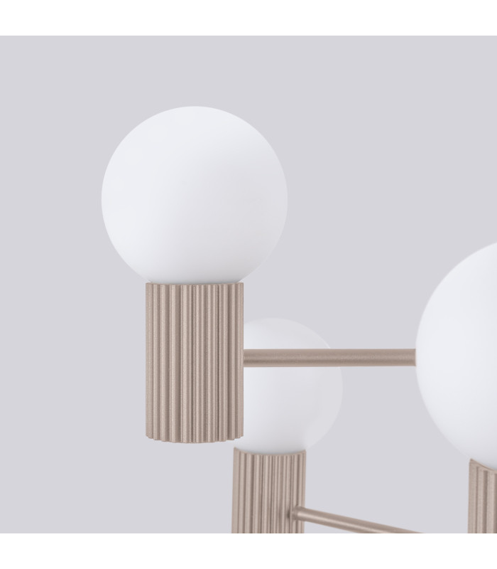 Halo Multi Arm Pendant Ceiling Light Taupe 6x G9-5