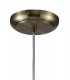 Small Ceiling Pendant 1 Light Antique Brass, Clear Glass - 4