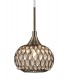 Small Ceiling Pendant 1 Light Antique Brass, Clear Glass - 5