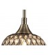 Small Ceiling Pendant 1 Light Antique Brass, Clear Glass - 6