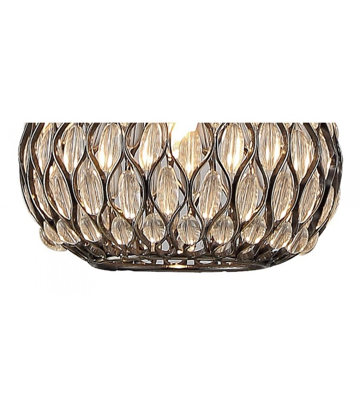 Small Ceiling Pendant 1 Light Antique Brass, Clear Glass - 7