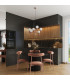 Halo Multi Arm Pendant Ceiling Light Mocha 6x G9-13
