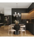 Halo Multi Arm Pendant Ceiling Light Taupe 6x G9-12