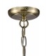 Ceiling Pendant 3 Light Antique Brass, Clear Glass - 5