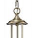 Ceiling Pendant 3 Light Antique Brass, Clear Glass - 6