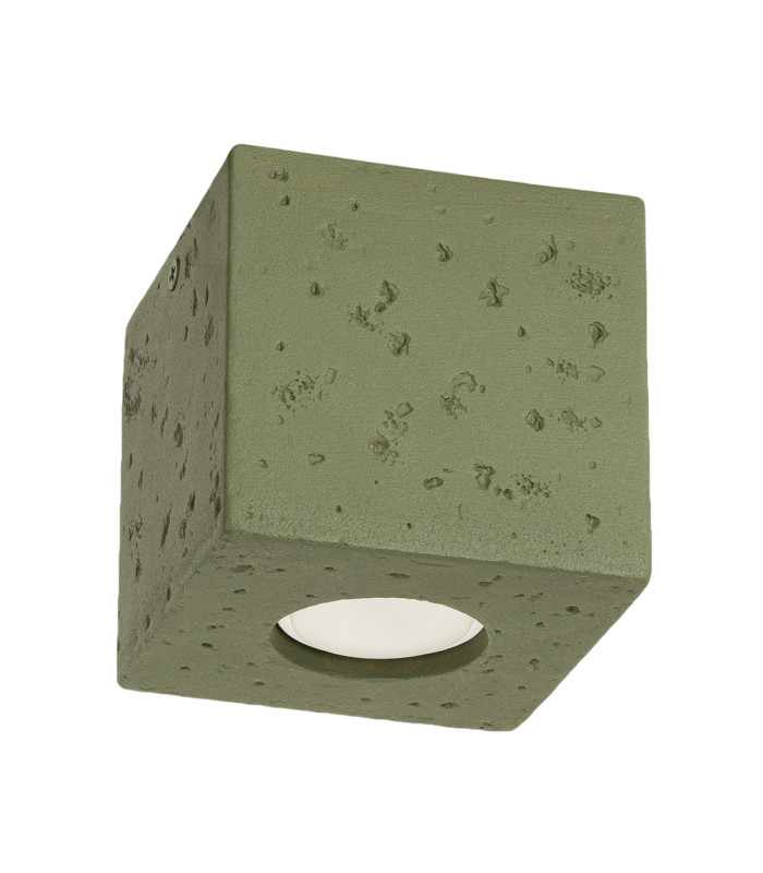 Quad Surface Mounted Downlight Olive Green 1x GU10-1
