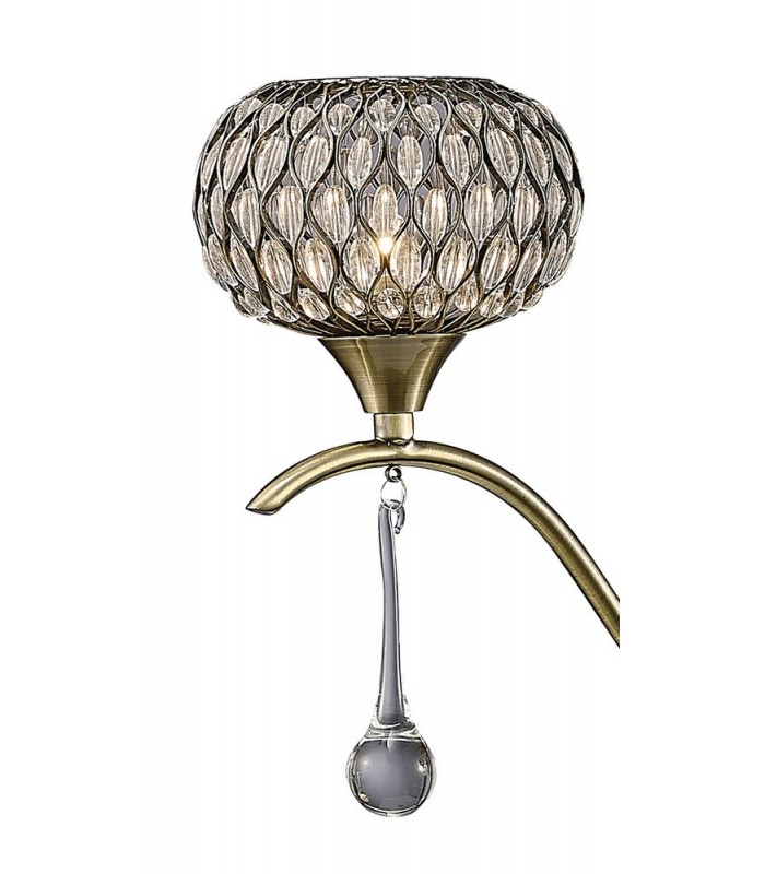 Ceiling Pendant 3 Light Antique Brass, Clear Glass - 8