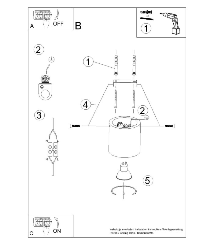 Orbis Surface Mounted Downlight Beige 1x GU10-8