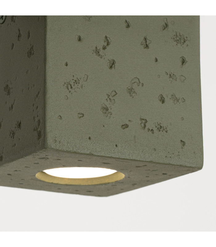 Quad Surface Mounted Downlight Olive Green 1x GU10-4