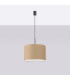 Nevia Cylindrical Pendant Ceiling Light Taupe Black 1x E27-2