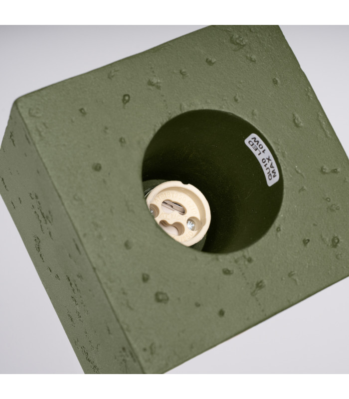 Quad Surface Mounted Downlight Olive Green 1x GU10-5