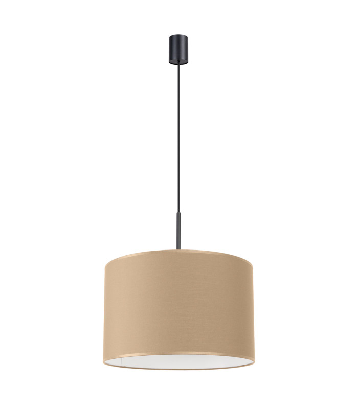 Nevia Cylindrical Pendant Ceiling Light Taupe Black 1x E27-3