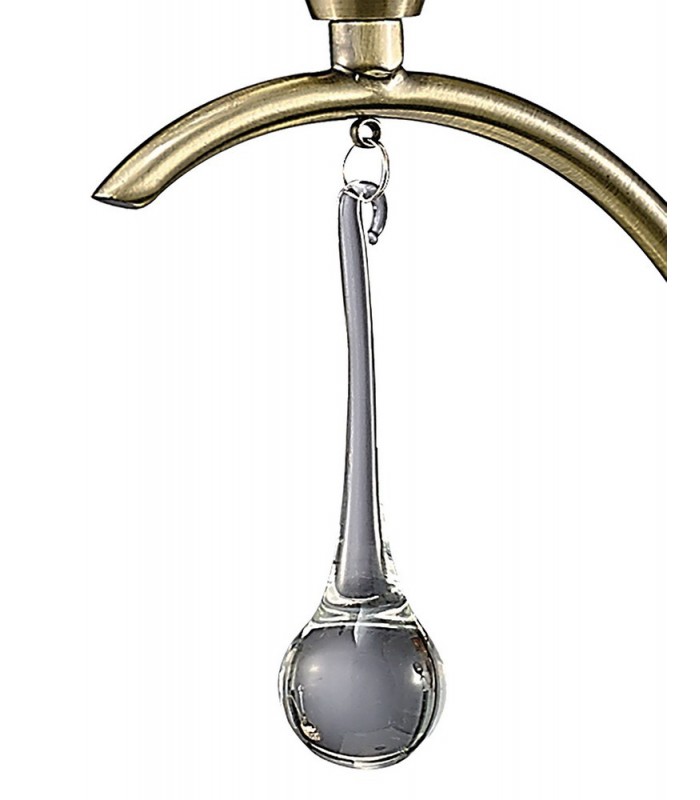Ceiling Pendant 3 Light Antique Brass, Clear Glass - 10