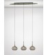 Ceiling Pendant 3 Light Line Antique Brass, Clear Glass - 2