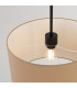 Nevia Cylindrical Pendant Ceiling Light Taupe Black 1x E27-5