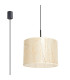 Nevia Cylindrical Pendant Ceiling Light Beige Marble Black 1x E27-1