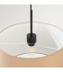 Nevia Cylindrical Pendant Ceiling Light Taupe Black 1x E27-6
