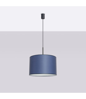 Nevia Cylindrical Pendant Ceiling Light Navy Blue Black 1x E27-2