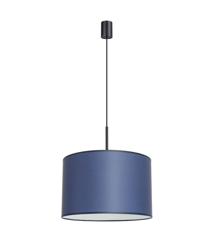 Nevia Cylindrical Pendant Ceiling Light Navy Blue Black 1x E27-3