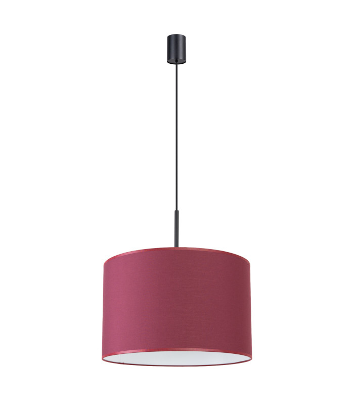 Nevia Cylindrical Pendant Ceiling Light Burgundy Black 1x E27-3