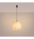 Nevia Cylindrical Pendant Ceiling Light Beige Marble Black 1x E27-4