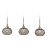 Ceiling Pendant 3 Light Line Antique Brass, Clear Glass - 5