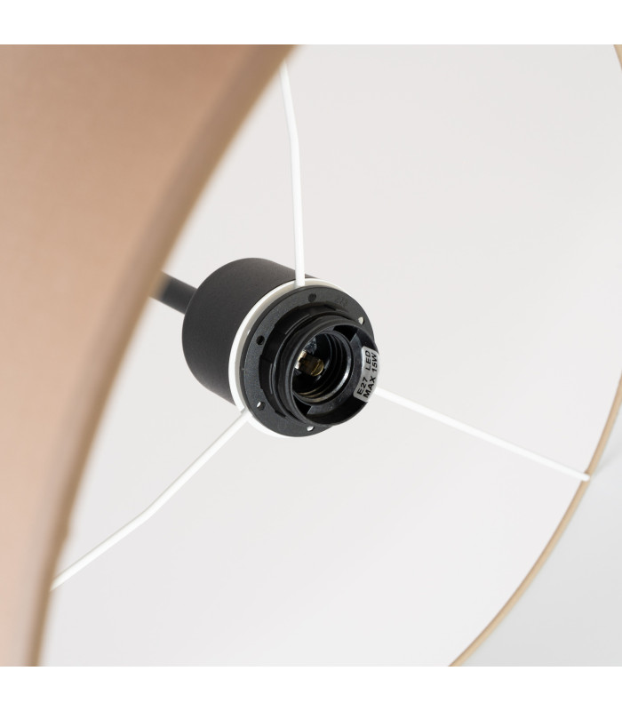 Nevia Cylindrical Pendant Ceiling Light Taupe Black 1x E27-8