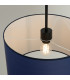 Nevia Cylindrical Pendant Ceiling Light Navy Blue Black 1x E27-5